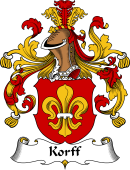 German Wappen Coat of Arms for Korff