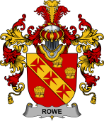 Irish Family Coat of Arms (v.25b) Rowe