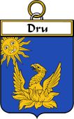 French Coat of Arms Badge for Dru