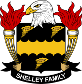 Coat of arms used by the Shelley family in the United States of America