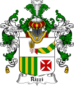 Italian Family Coat of Arms (v.25b) Rizzi