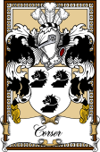Scottish Coat of Arms Bookplate for Corser