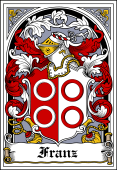 German Wappen Coat of Arms Bookplate for Franz