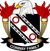 Coat of arms used by the Conway family in the United States of America