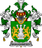 Irish Family Coat of Arms (v.25b) Shaughnessy or O'Shaughnessy