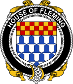 Irish Coat of Arms Badge for the FLEMING family