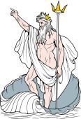 Gods and Goddesses Clipart image: Poseidon (version 2)