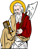 Catholic Saints Clipart image: St Matthias the Apostle (Demi)