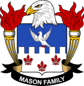 Coat of arms used by the Mason family in the United States of America