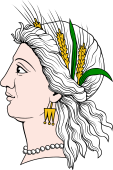 Gods and Goddesses Clipart image: Demeter Head in Profile
