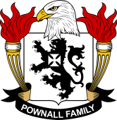 Coat of arms used by the Pownall family in the United States of America