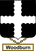English Coat of Arms Shield Badge for Woodburn