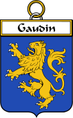 French Coat of Arms Badge for Gaudin