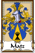 German Coat of Arms Wappen Bookplate  for Matz