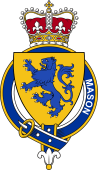 British Garter Coat of Arms for Mason (England)