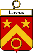 French Coat of Arms Badge for Leroux (Roux le)