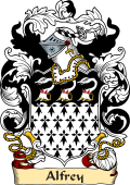 English or Welsh Family Coat of Arms (v.23) for Alfrey (ref Berry)