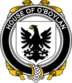 Irish Coat of Arms Badge for the O'BOYLAND family