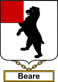English Coat of Arms Shield Badge for Beare