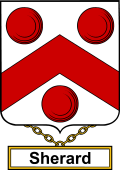 English Coat of Arms Shield Badge for Sherard