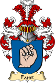 v.23 Coat of Family Arms from Germany for Faust