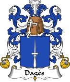 Coat of Arms from France for Dagès or Agès (d')