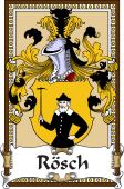 German Coat of Arms Wappen Bookplate  for Rösch