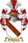 English Coat of Arms (v.23) for the family D'Anvers
