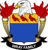 Coat of arms used by the Wray family in the United States of America