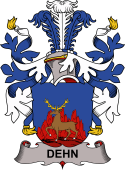 Coat of arms used by the Danish family Dehn (Rotfelser)