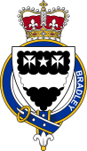 British Garter Coat of Arms for Bradley (England)