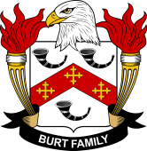 Coat of arms used by the Burt family in the United States of America