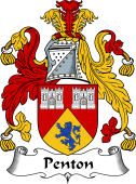 English Coat of Arms for the family Penton