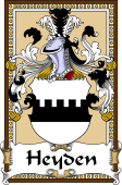 German Coat of Arms Wappen Bookplate  for Heyden
