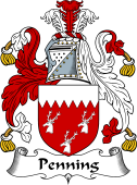 English Coat of Arms for the family Penning
