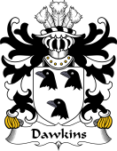 Welsh Coat of Arms for Dawkins (of Laugharne, Carmarthenshire)