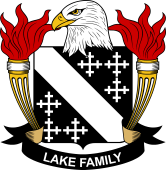 Coat of arms used by the Lake family in the United States of America