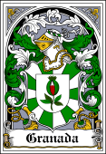 Spanish Coat of Arms Bookplate for Granada