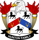 Coat of arms used by the Hunton family in the United States of America