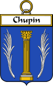 French Coat of Arms Badge for Chupin