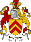 English Coat of Arms for the family Monson or Munson