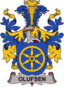 Coat of arms used by the Danish family Olufsen