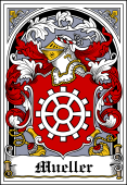 German Wappen Coat of Arms Bookplate for Mueller-2