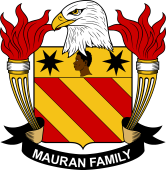 Coat of arms used by the Mauran family in the United States of America