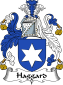 English Coat of Arms for the family Haggard