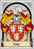 English Coat of Arms Bookplate for Gay