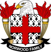 Coat of arms used by the Norwood family in the United States of America