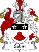 English Coat of Arms for Sabin (e)