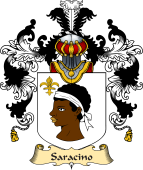 Italian Family Coat of Arms (v.25a) Saracino