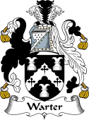 English Coat of Arms for the family Warter